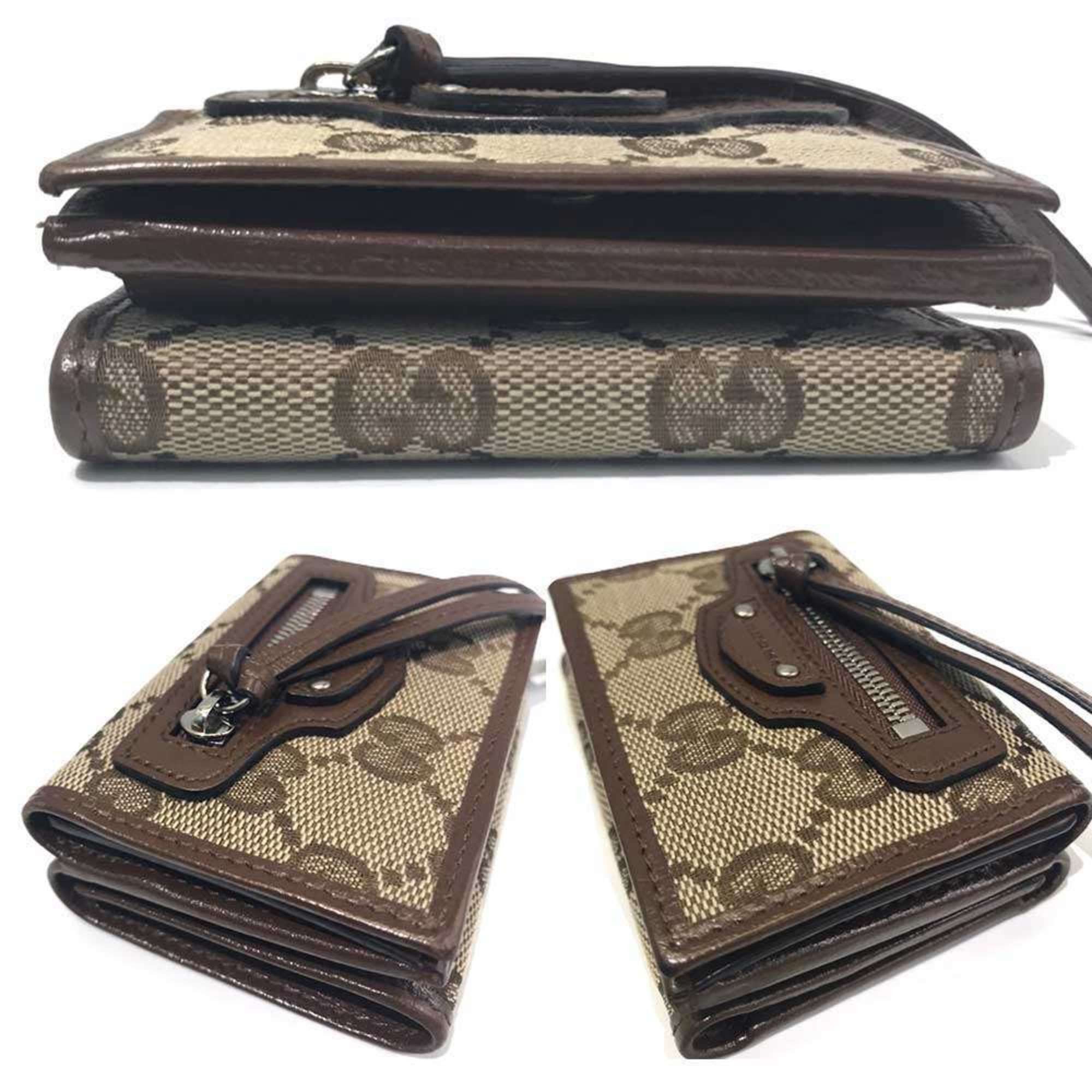 Gucci Gucci GG Neo Classic Compact Wallet Hacker Canvas x Leather 681708 Tri-fold GUCCI BALENCIAGA Size ONE SIZE - 3 Thumbnail