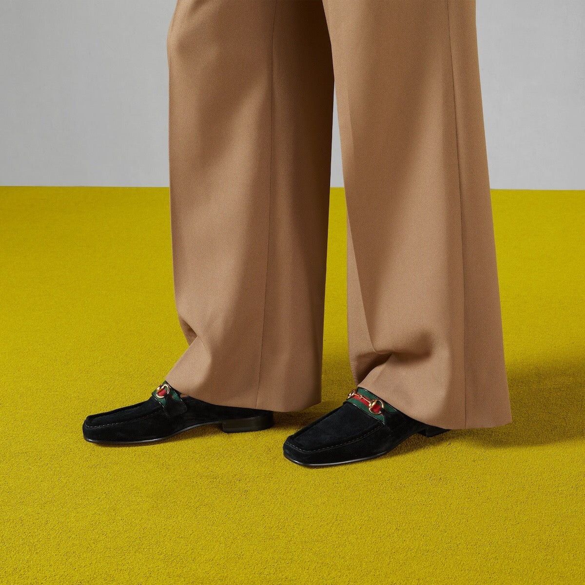 Gucci horsebit web suede loafers Size US 6 / EU 39 - 4 Thumbnail
