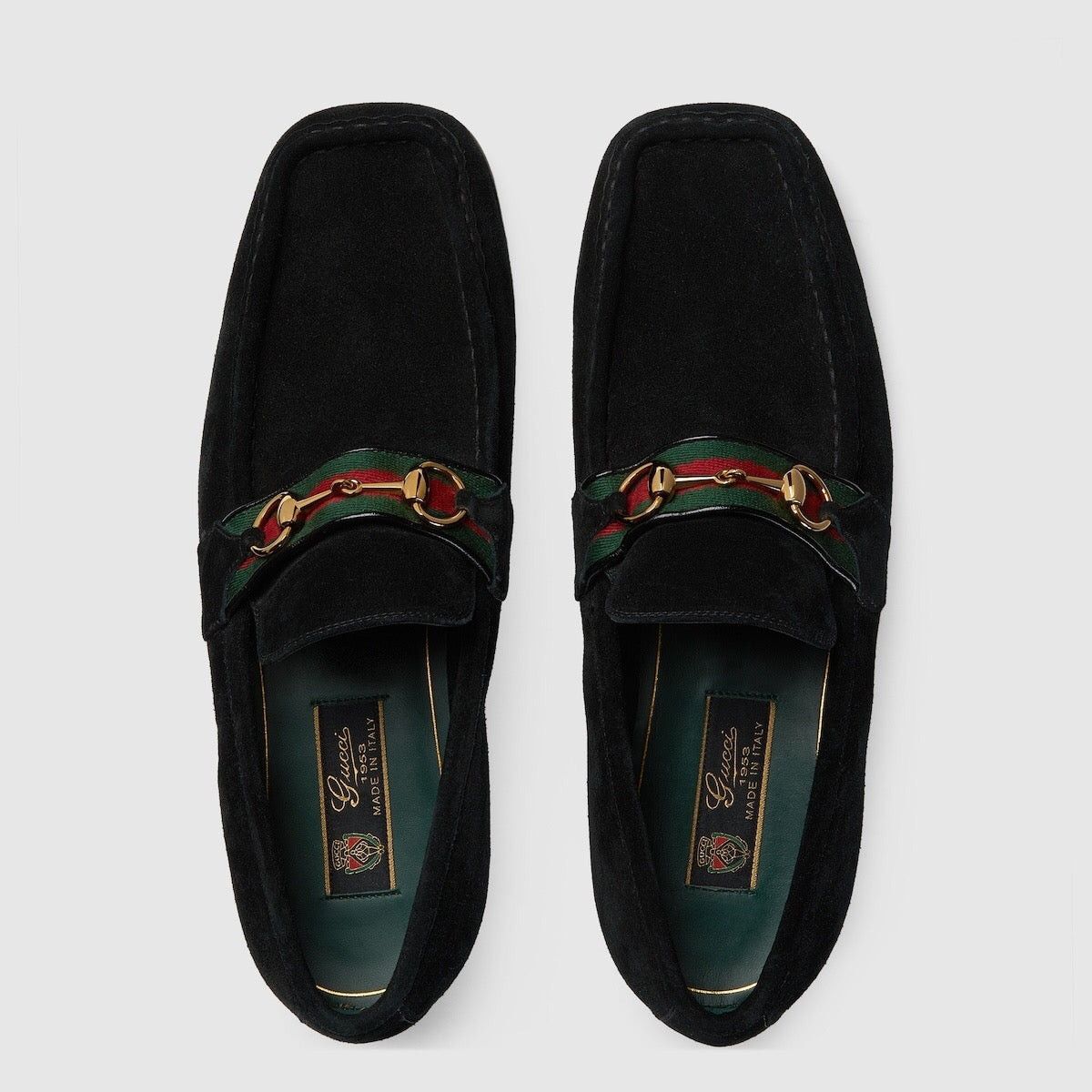 Gucci horsebit web suede loafers Size US 8 / EU 41 - 2 Thumbnail