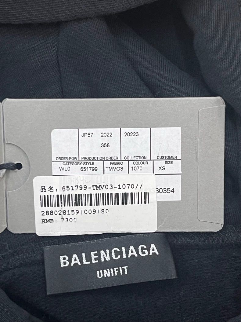 Balenciaga Balenciaga Multi-Logo Printed Black Hoodie Size US XS / EU 42 / 0 - 6 Thumbnail