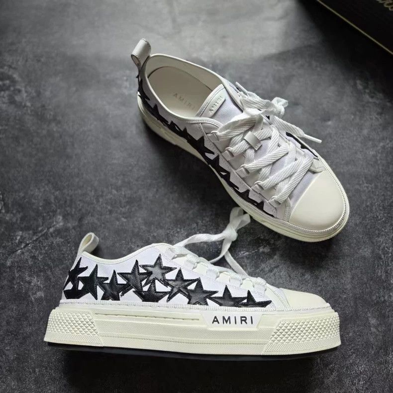 Amiri Amiri Black and White Star Sneakers Size US 10 / EU 43 - 5 Thumbnail