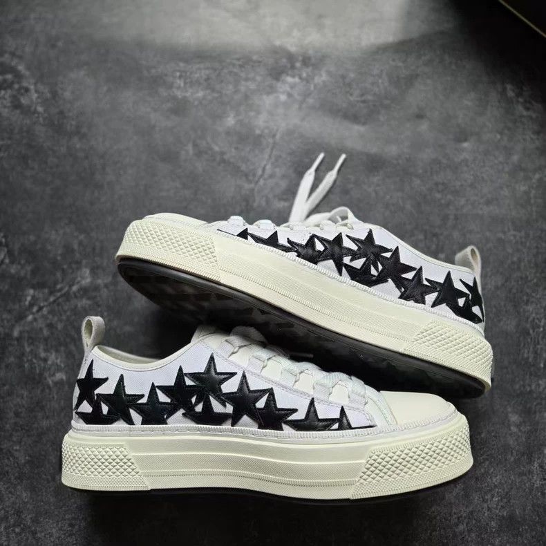 Amiri Amiri Black and White Star Sneakers Size US 10 / EU 43 - 2 Thumbnail