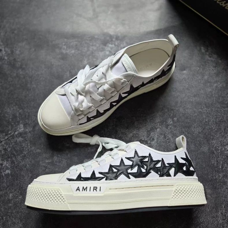 Amiri Amiri Black and White Star Sneakers Size US 10 / EU 43 - 4 Thumbnail