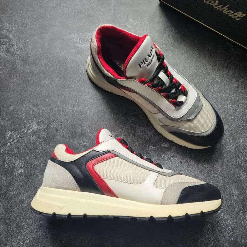 Prada Prada Black White Red Sneakers Size 8 Size US 8 / EU 41 - 5 Thumbnail