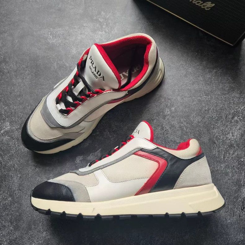 Prada Prada Black White Red Sneakers Size 8 Size US 8 / EU 41 - 4 Thumbnail
