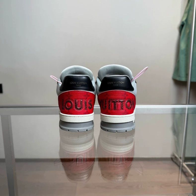 Louis Vuitton LV Trainer Black and Red Sneakers UK8 Size US 9 / EU 42 - 5 Thumbnail