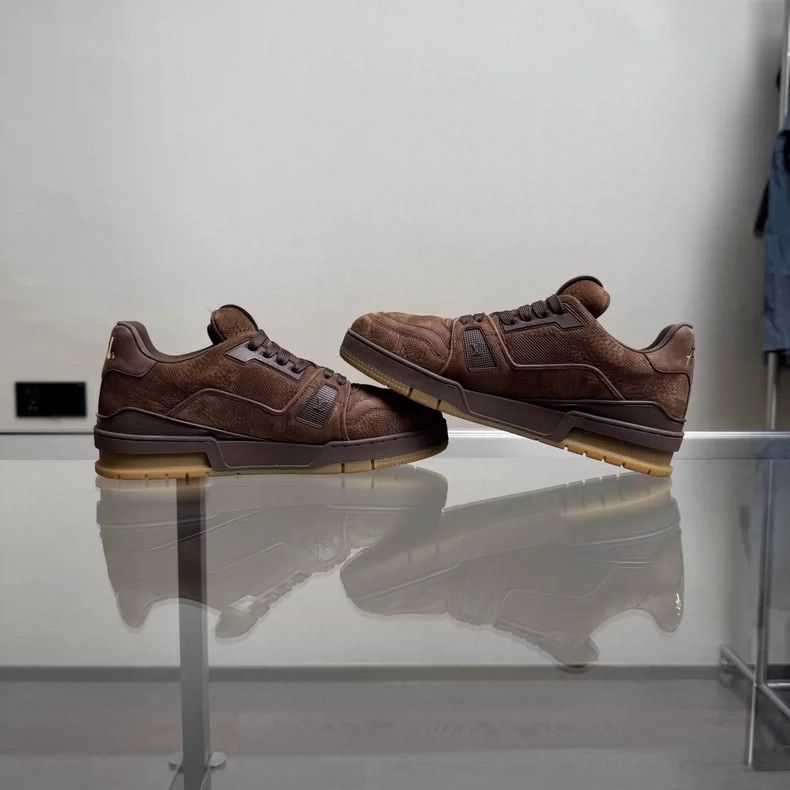 Louis Vuitton LV Trainer 25 New Brown Checkerboard Sneakers Size US 7 / EU 40 - 4 Thumbnail