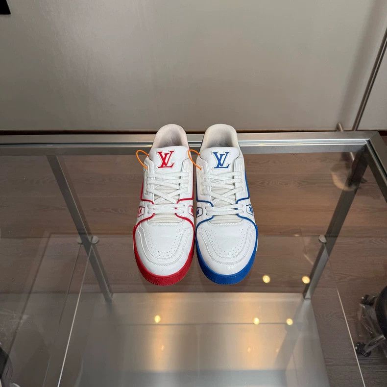 Louis Vuitton LV Louis Vuitton Trainer Red and White Sneakers Size US 8.5 / EU 41-42 - 8 Thumbnail