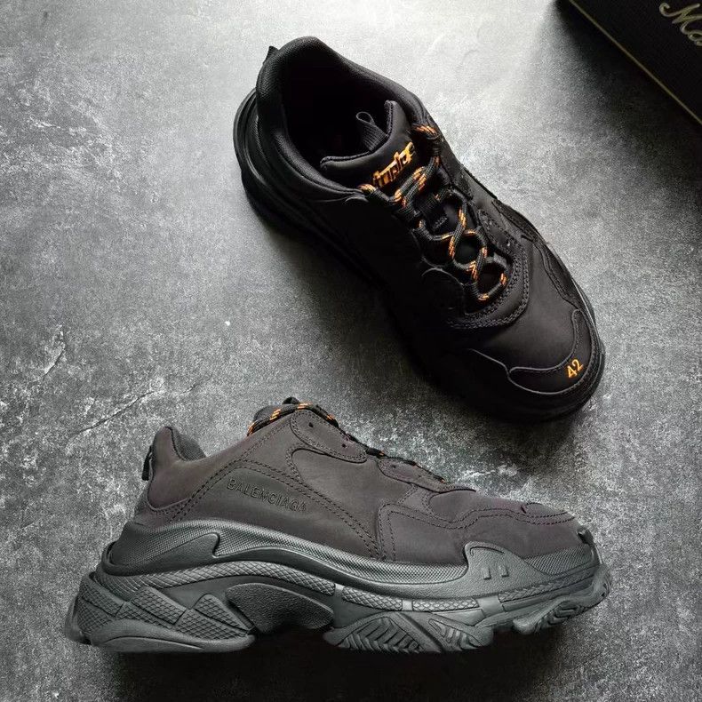 Balenciaga Balenciaga Triple S Nylon Black Orange Sneakers Size US 9 / EU 42 - 5 Thumbnail
