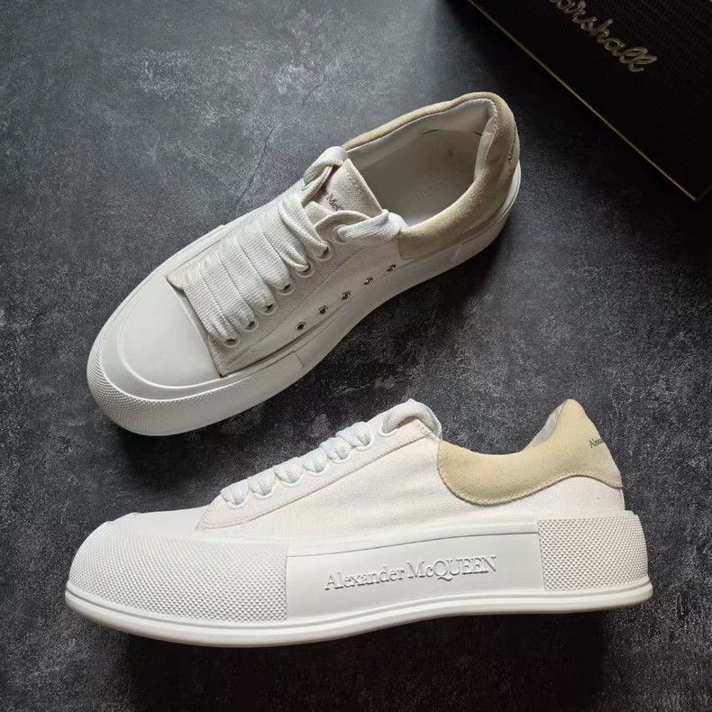 Alexander McQueen Alexander McQueen Deck Sneakers in White Brown Size US 10 / EU 43 - 2 Thumbnail