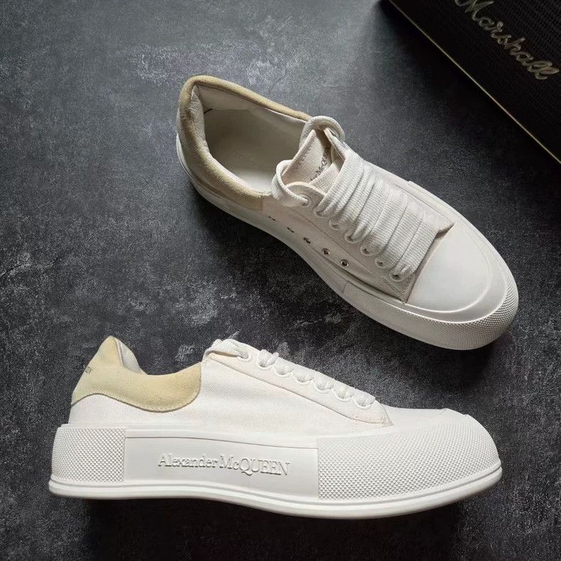 Alexander McQueen Alexander McQueen Deck Sneakers in White Brown Size US 10 / EU 43 - 3 Thumbnail