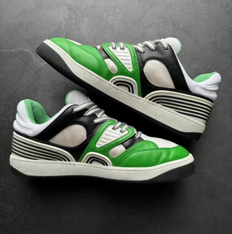 Gucci Gucci Basket Low Sneakers Black White Green Size US 9.5 / EU 42-43 - 4 Thumbnail