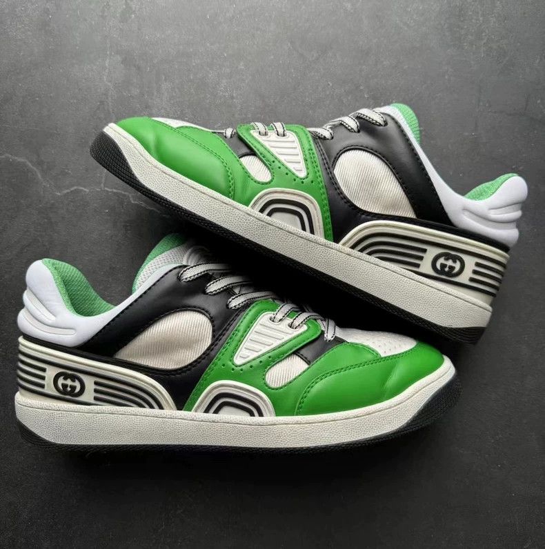 Gucci Gucci Basket Low Sneakers Black White Green Size US 9.5 / EU 42-43 - 5 Thumbnail