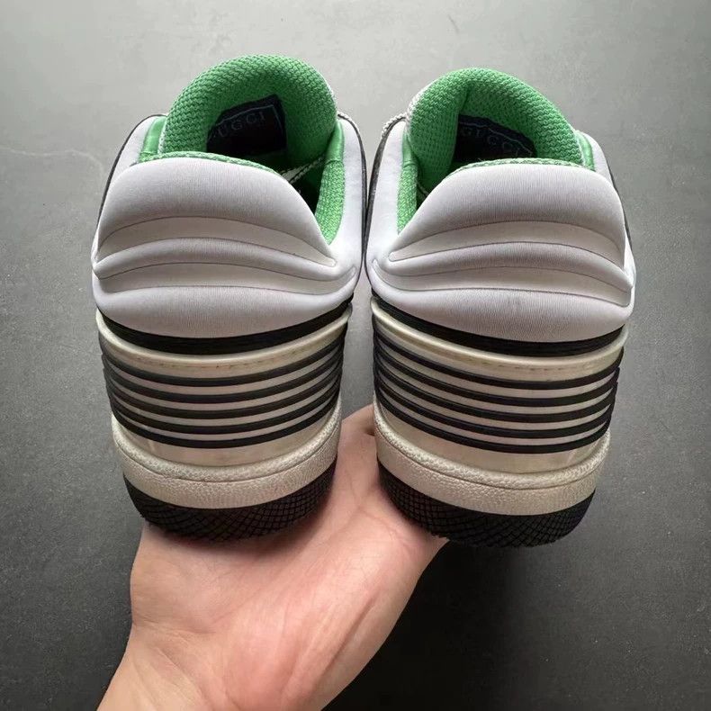 Gucci Gucci Basket Low Sneakers Black White Green Size US 9.5 / EU 42-43 - 3 Thumbnail