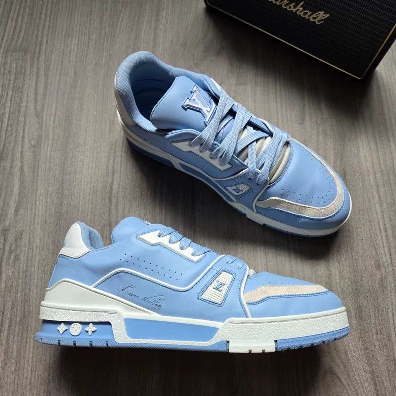 Louis Vuitton Louis Vuitton LV Trainer Blue Sneakers Size US 8 / EU 41 - 3 Thumbnail