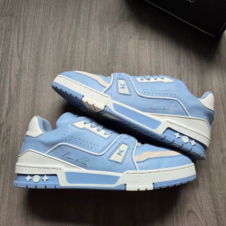 Louis Vuitton Louis Vuitton LV Trainer Blue Sneakers Size US 8 / EU 41 - 4 Thumbnail