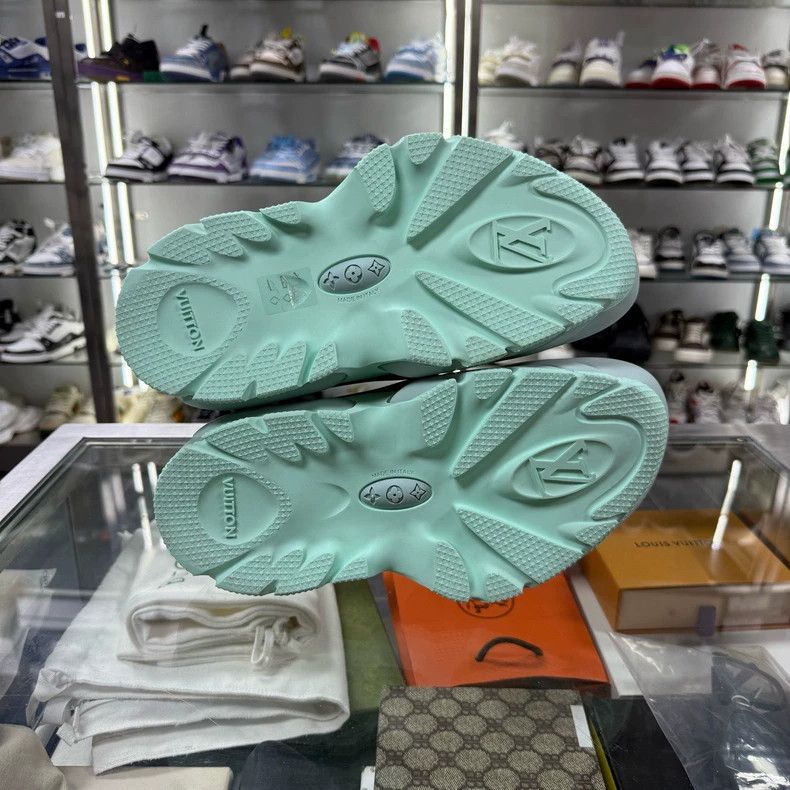 Louis Vuitton LOUIS VUITTON Mint Green Shark Slippers UK8 Size US 9 / EU 42 - 7 Thumbnail