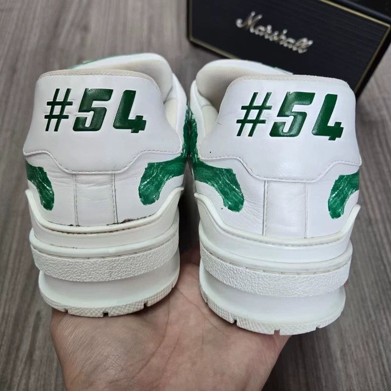 Louis Vuitton LOUIS VUITTON LV TRAINER Green White Sneakers Size US 8.5 / EU 41-42 - 6 Thumbnail