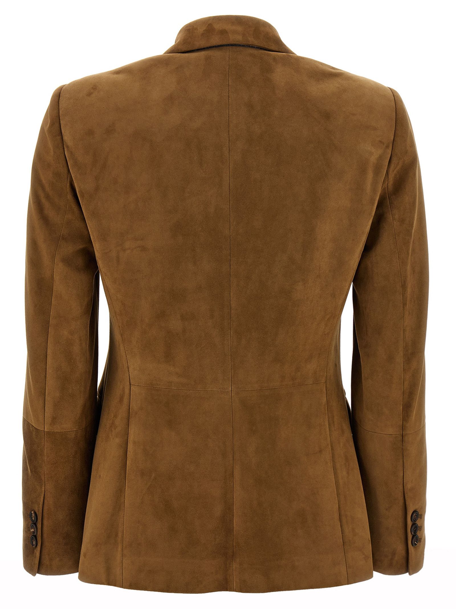 Brunello Cucinelli Suede Blazer Size S / US 4 / IT 40 - 2 Thumbnail
