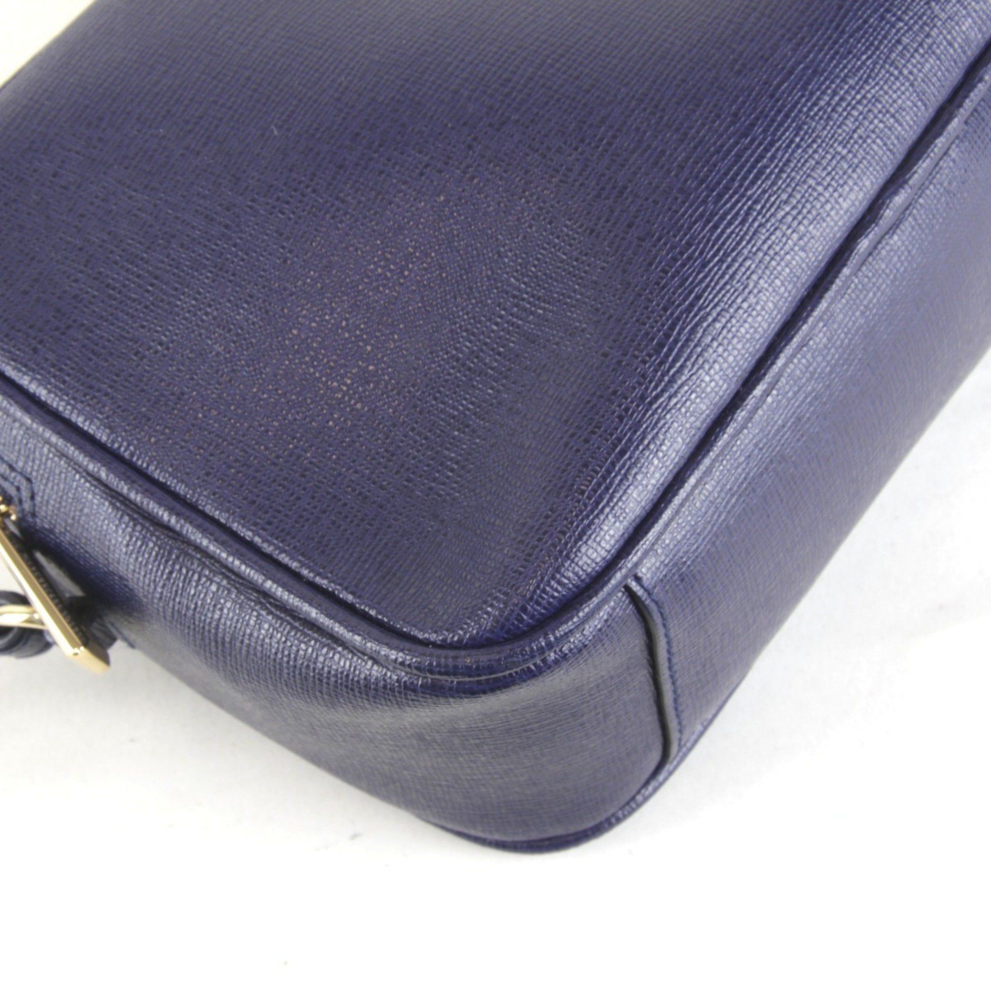 Furla Furla Shoulder Bag Double Zip Blue Leather Women's Size ONE SIZE - 4 Thumbnail
