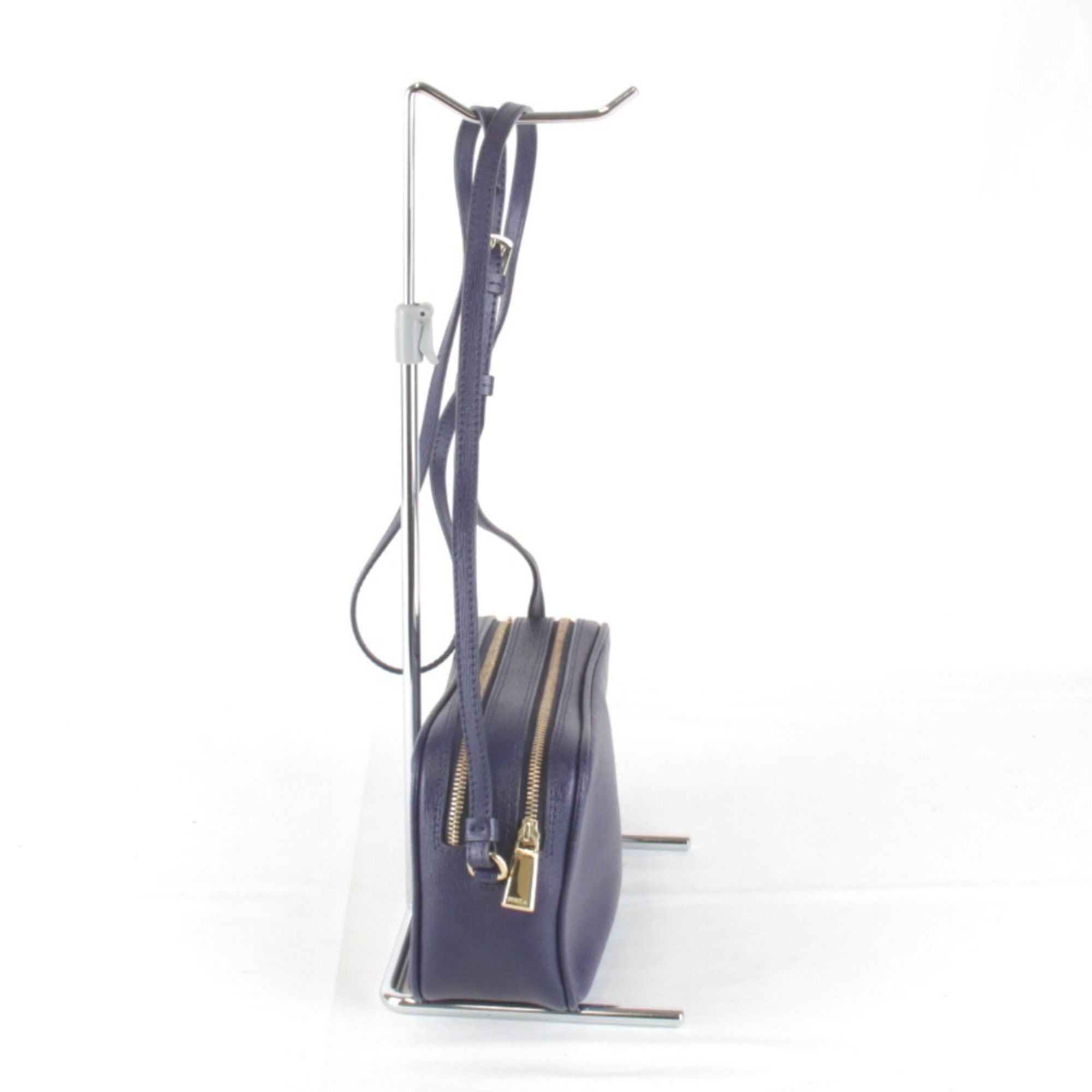 Furla Furla Shoulder Bag Double Zip Blue Leather Women's Size ONE SIZE - 2 Thumbnail