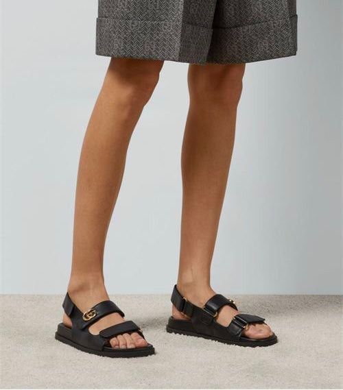 Gucci double G leather sandal Size US 11 / IT 41 - 3 Thumbnail
