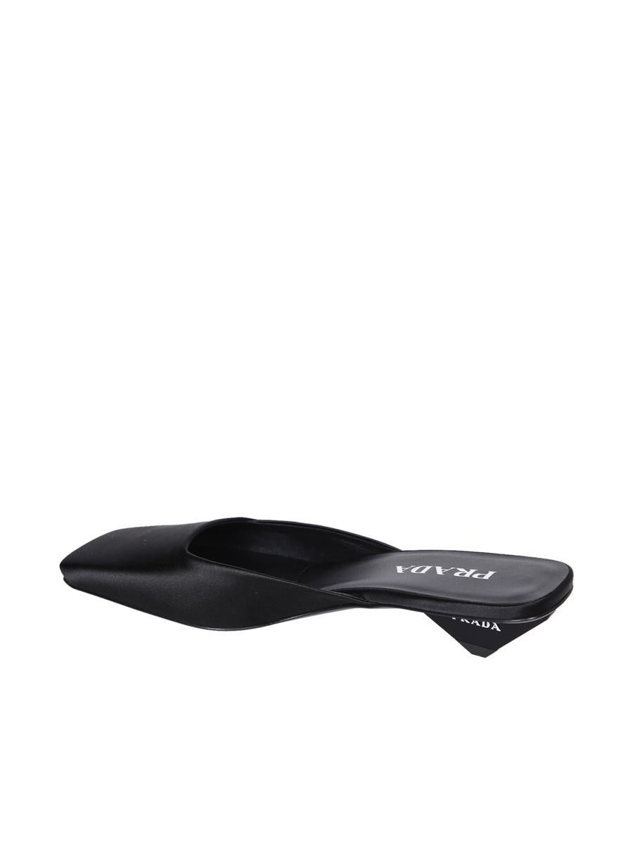 Prada $1.4K VALUE prada satin square toe mule sandals in black Size US 5 / IT 35 - 3 Thumbnail