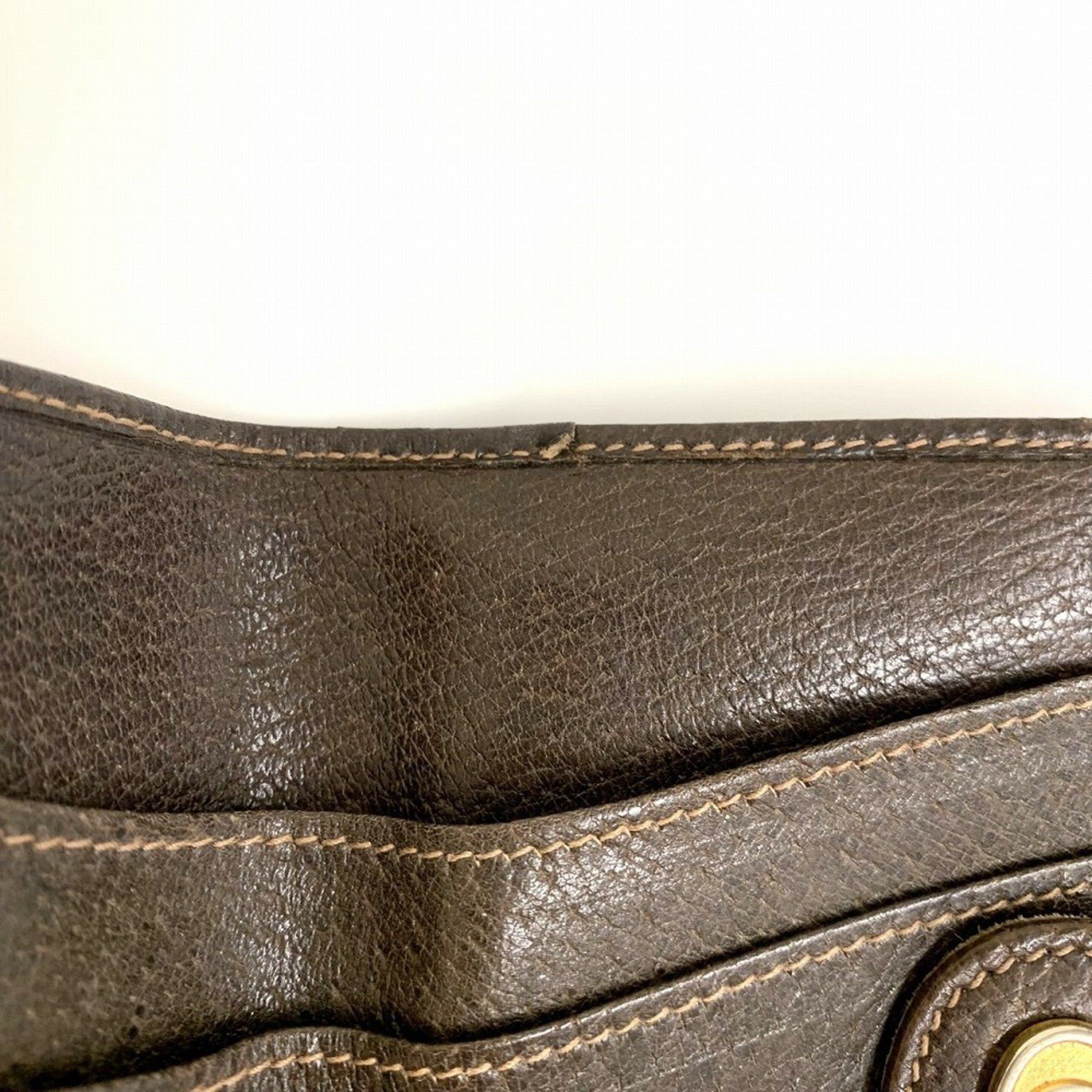 Gucci GUCCI Old Gucci Sherry Line Bi-fold Wallet Vintage Retro GG Supreme Canvas Leather Brown Men's Women's Size ONE SIZE - 10 Thumbnail
