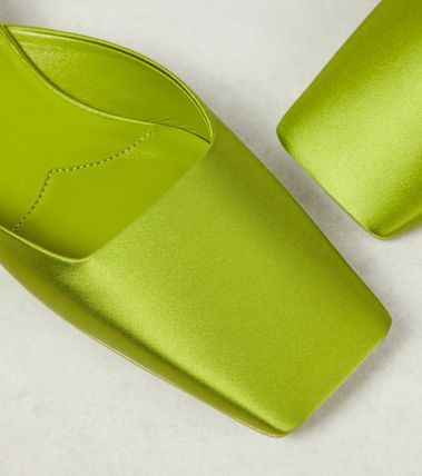 Prada $1.4K VALUE prada satin square toe mule sandals in green Size US 11 / IT 41 - 5 Thumbnail