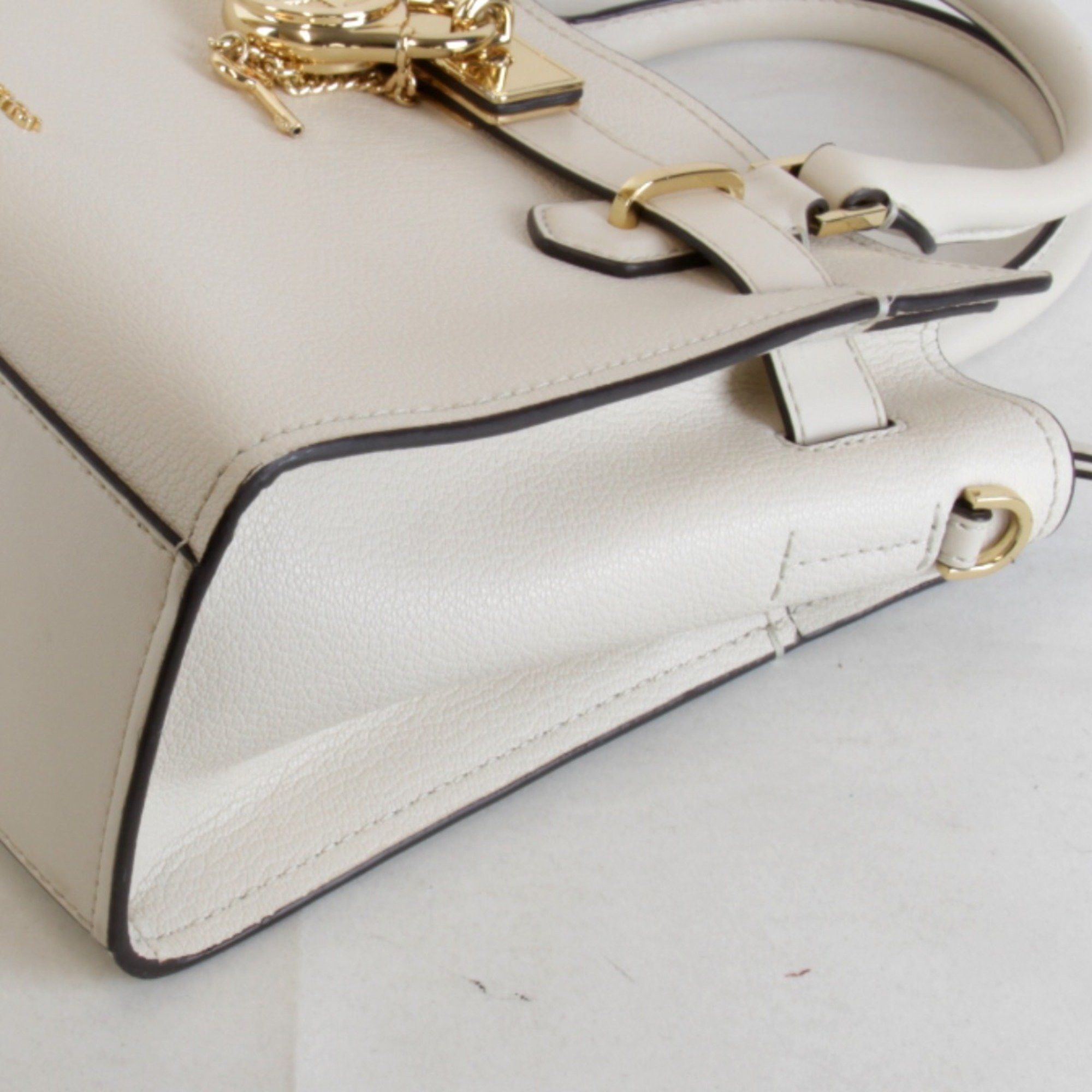 Michael Kors Michael Kors Satchel Medium 2way Shoulder Bag Handbag Leather Beige Women's Size ONE SIZE - 3 Thumbnail