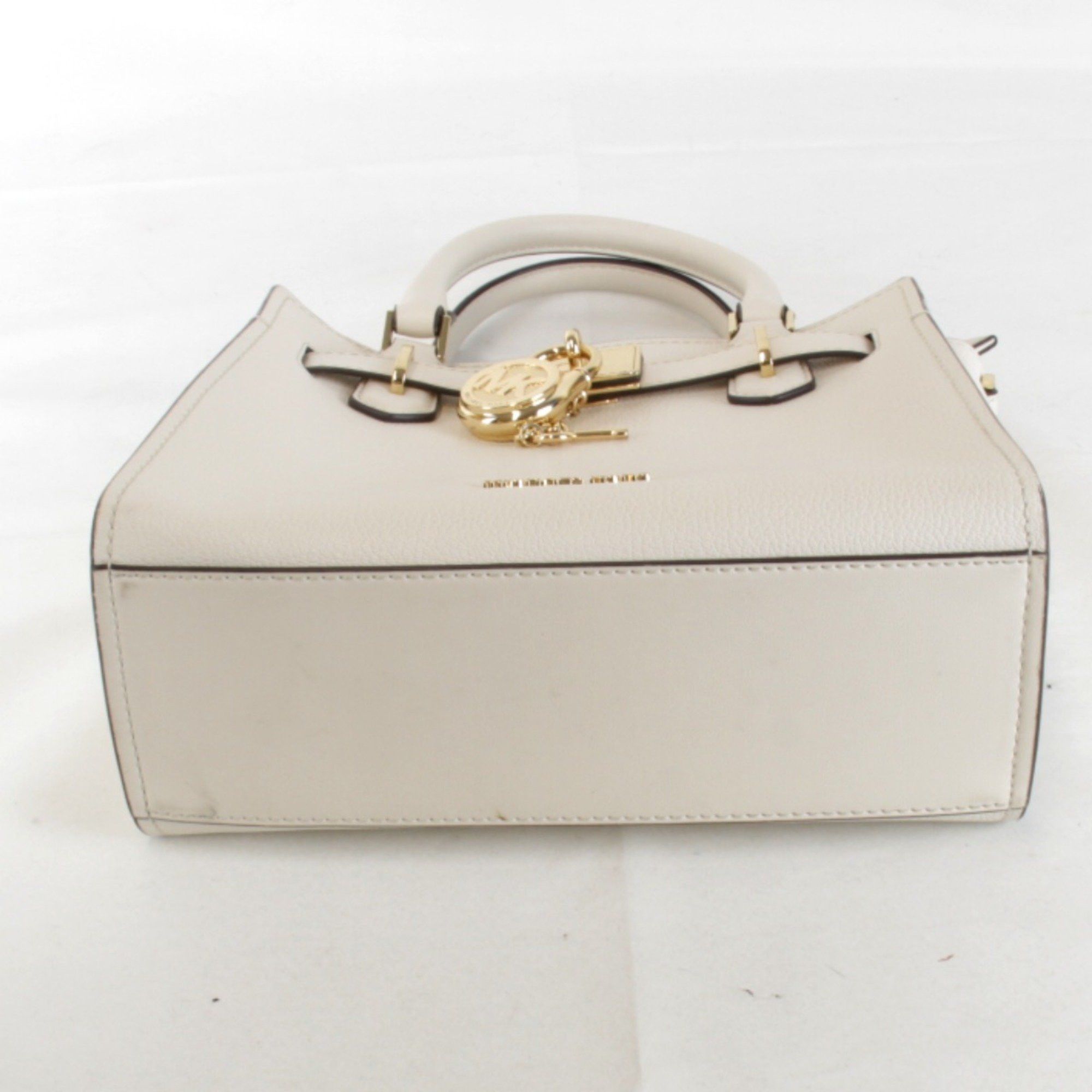 Michael Kors Michael Kors Satchel Medium 2way Shoulder Bag Handbag Leather Beige Women's Size ONE SIZE - 5 Thumbnail