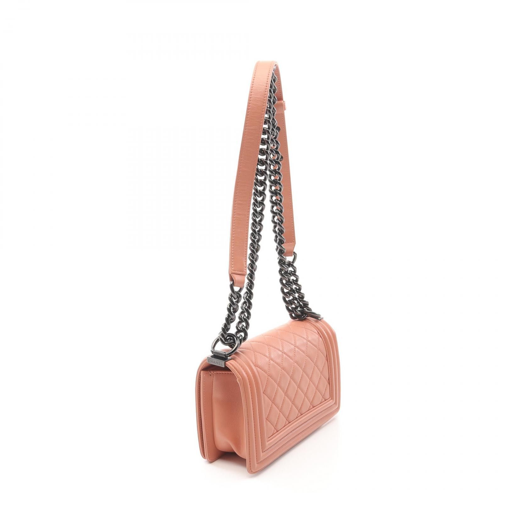 Chanel Chanel Chanel Boy Chanel Lambskin Shoulder Bag Leather Shoulder Bag A67085 Size ONE SIZE - 2 Thumbnail