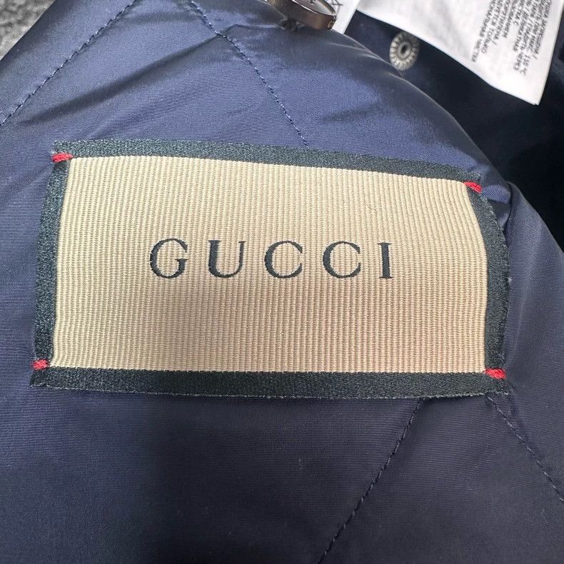 Gucci GUCCI Logo Wool Cotton Outerwear Jacket Size US M / EU 48-50 / 2 - 3 Thumbnail