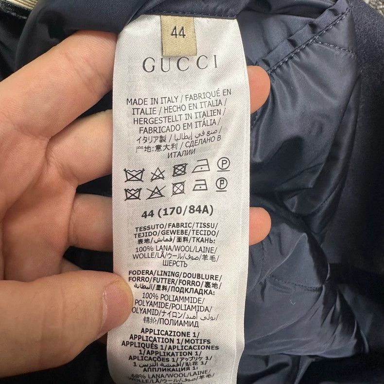 Gucci GUCCI Logo Wool Cotton Outerwear Jacket Size US M / EU 48-50 / 2 - 4 Thumbnail