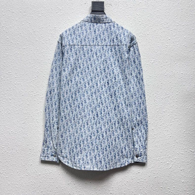 Dior DIOR Logo Long Sleeve Denim Shirt Jacket Size US M / EU 48-50 / 2 - 2 Thumbnail
