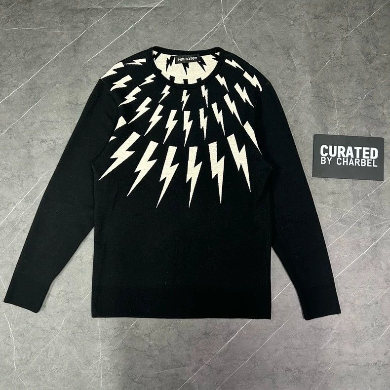 Balenciaga NELL BARRETT Lightning Knitted Sweater XL Size US XL / EU 56 / 4 - 2 Thumbnail