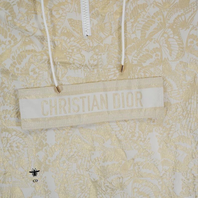 Dior Dior Gold Floral Print Hooded Jacket Size US XS / EU 42 / 0 - 3 Thumbnail