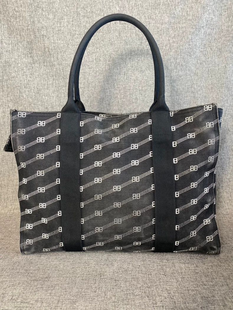 Balenciaga Balenciaga Logo Design Fabric Tote Bag-yf Size ONE SIZE - 2 Thumbnail