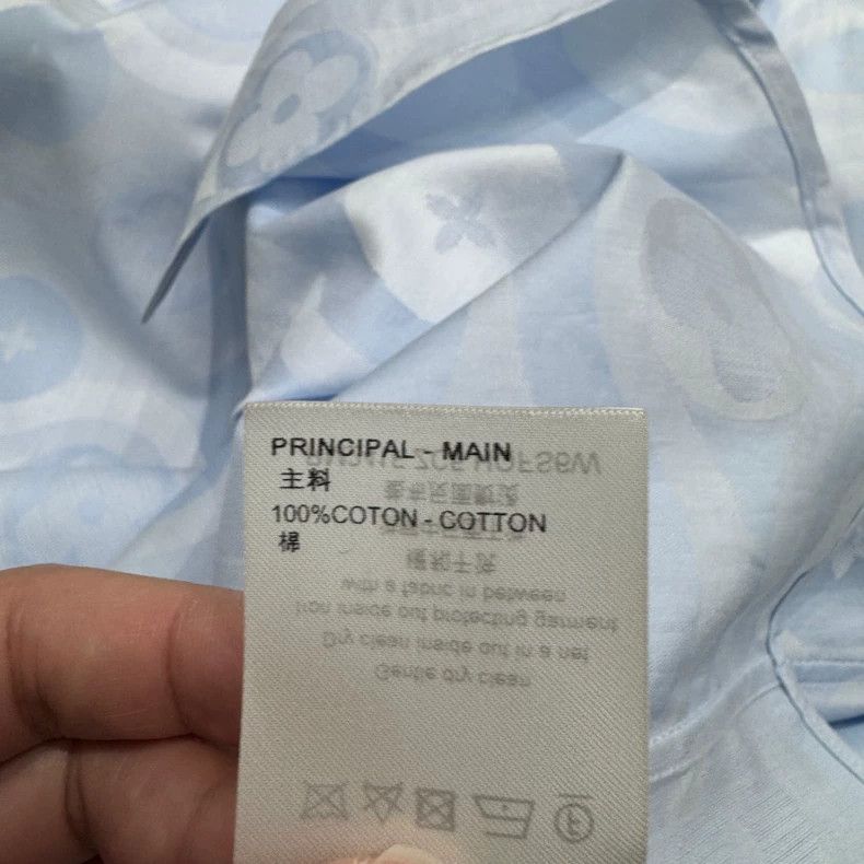 Louis Vuitton Louis Vuitton Short Sleeve Patterned Shirt-yf Size US L / EU 52-54 / 3 - 6 Thumbnail