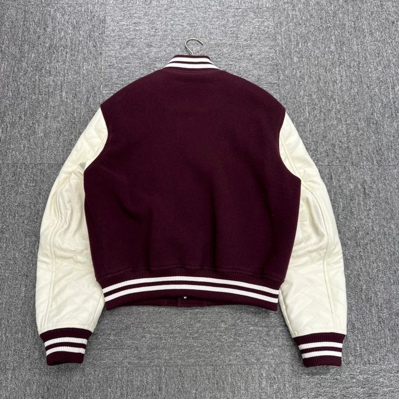 Louis Vuitton Louis Vuitton Burgundy Embroidered Baseball Jacket-yf Size US L / EU 52-54 / 3 - 2 Thumbnail