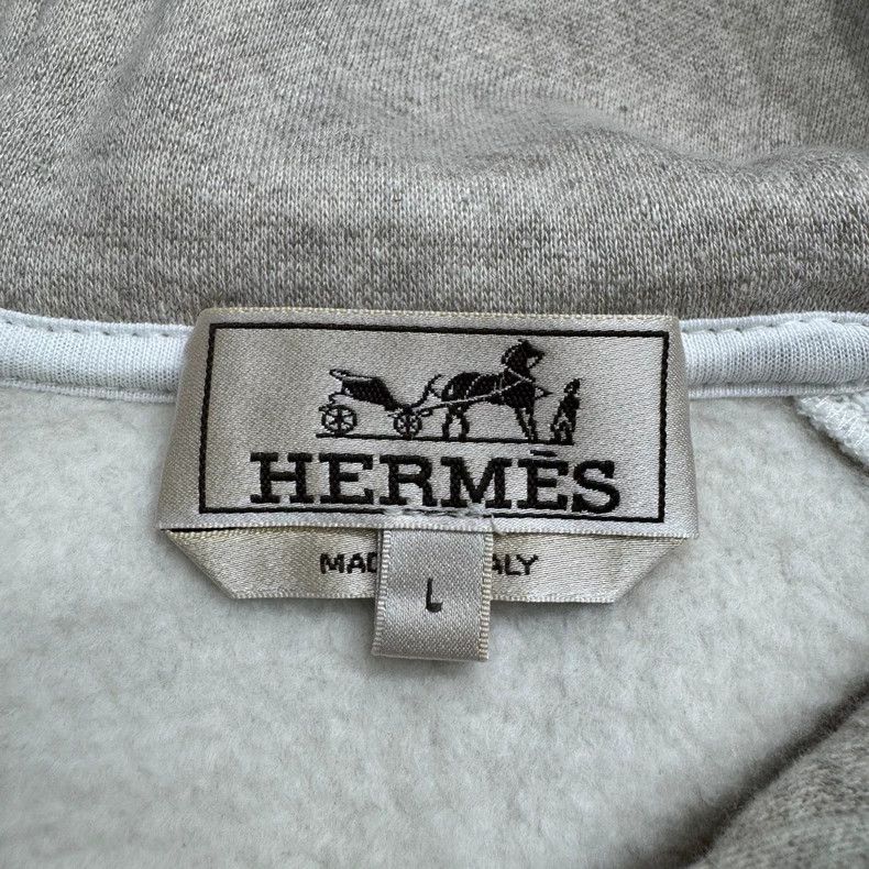 Hermes Hermes Drawstring Pullover Hoodie Size L-yf Size US L / EU 52-54 / 3 - 3 Thumbnail
