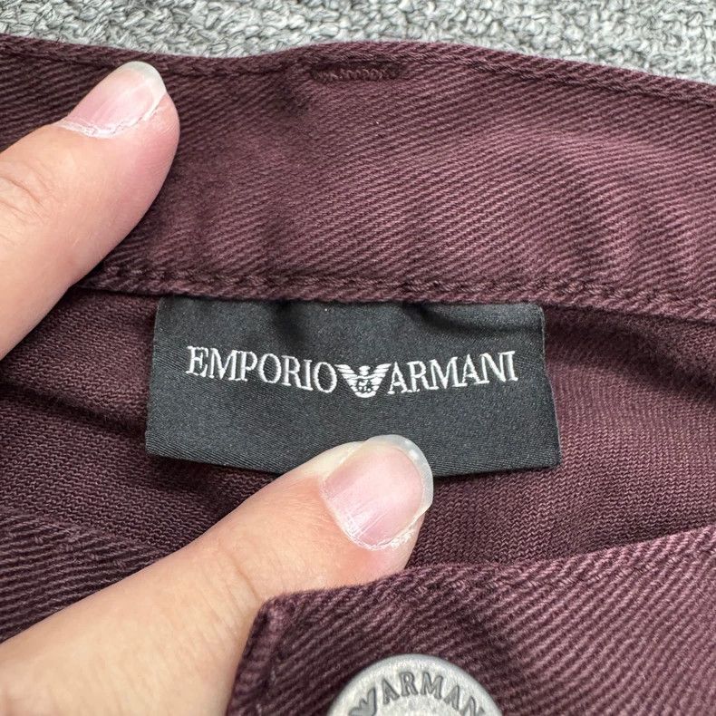 Emporio Armani EMPORIO ARMANI Red Denim Pants Size 36-yf Size US 36 / EU 52 - 3 Thumbnail
