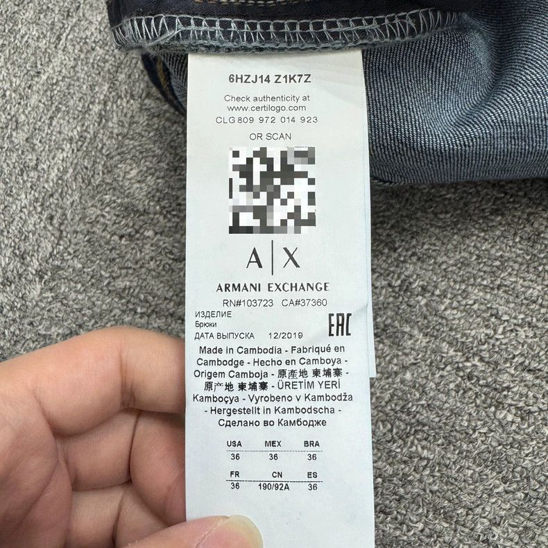 Emporio Armani Armani Exchange Washed Denim Jeans Size 36-yf Size US 36 / EU 52 - 4 Thumbnail