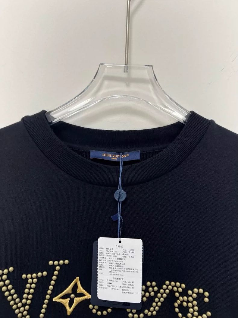 Louis Vuitton Black Studded Letter Sweatshirt XL Size-yf Size US XL / EU 56 / 4 - 3 Thumbnail