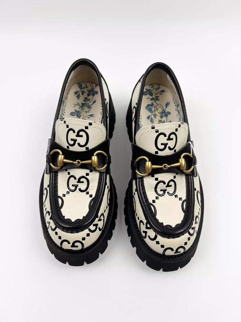 Gucci Gucci White Bee Embroidered Loafers-yf Size US 7.5 / EU 40-41 - 3 Thumbnail