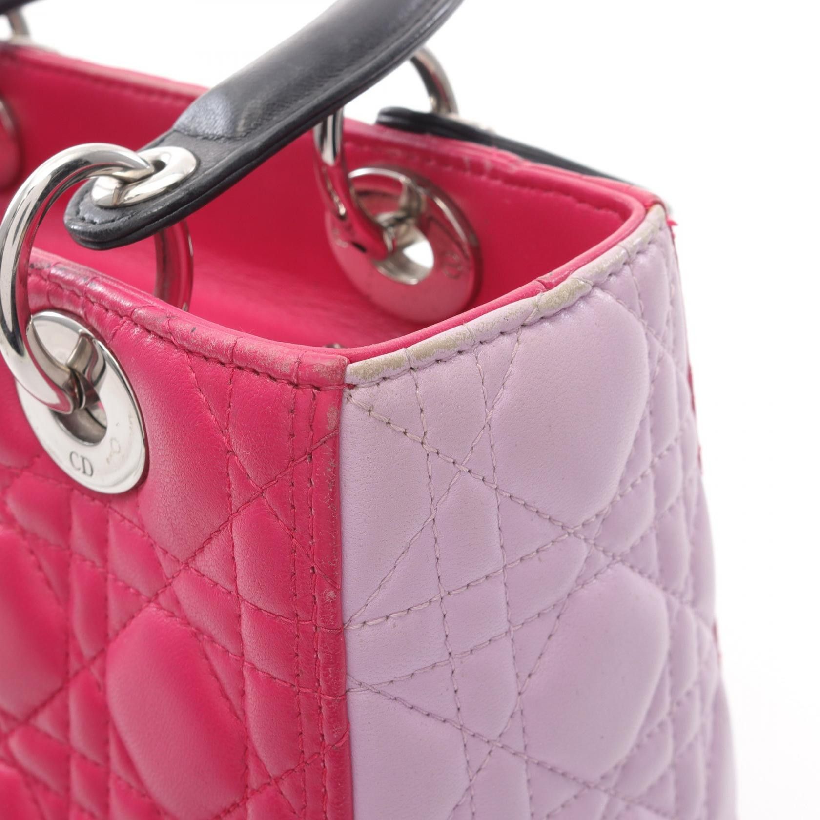 Dior Dior Dior LADY DIOR Leather Handbag Leather Handbag Size ONE SIZE - 9 Thumbnail