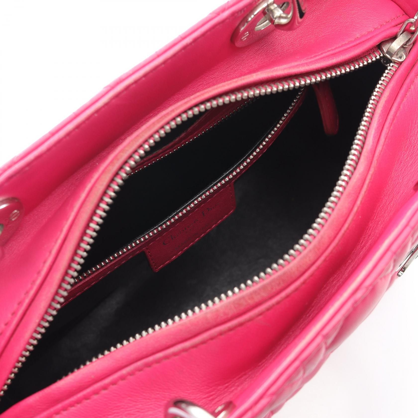Dior Dior Dior LADY DIOR Leather Handbag Leather Handbag Size ONE SIZE - 3 Thumbnail