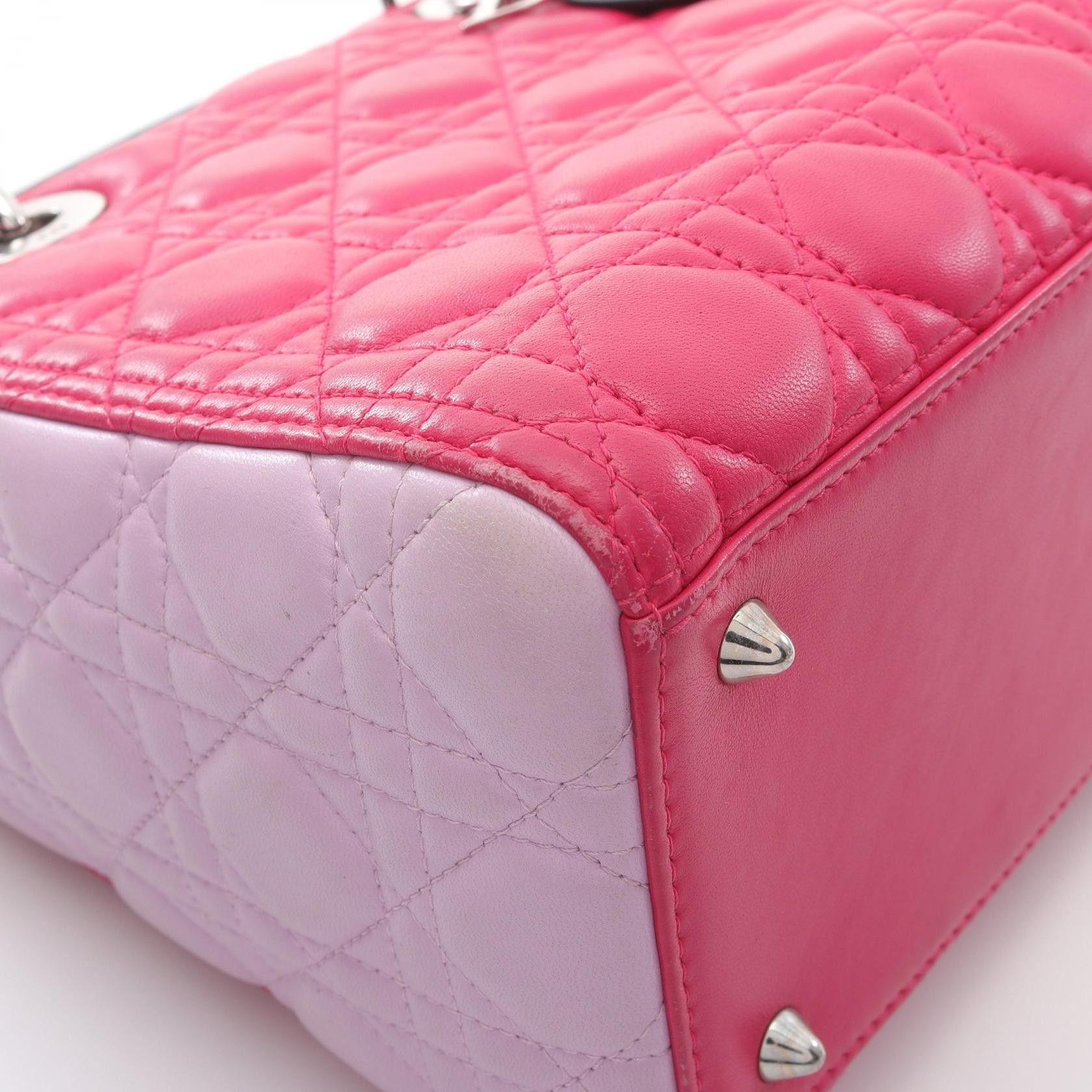 Dior Dior Dior LADY DIOR Leather Handbag Leather Handbag Size ONE SIZE - 6 Thumbnail