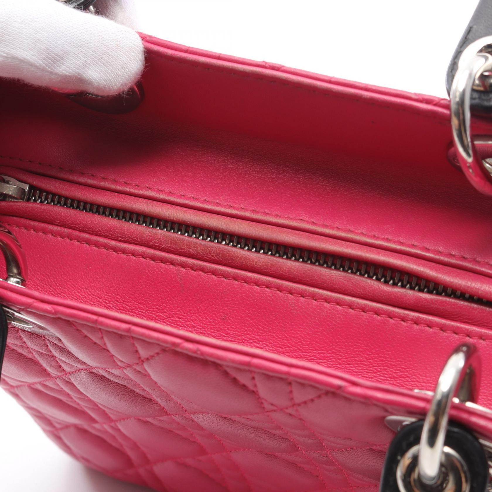 Dior Dior Dior LADY DIOR Leather Handbag Leather Handbag Size ONE SIZE - 5 Thumbnail