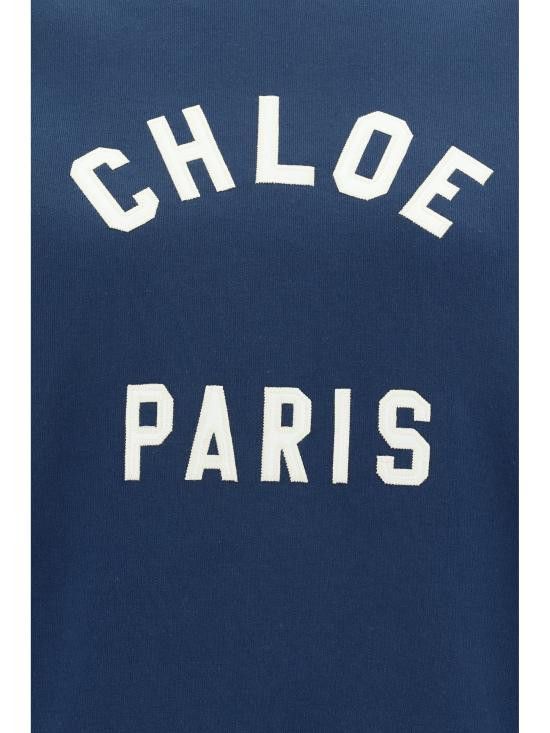 Chloe CHLOE Women Hoodies CH24AJH12192 4C6 BLUE Size S / US 4 / IT 40 - 3 Thumbnail
